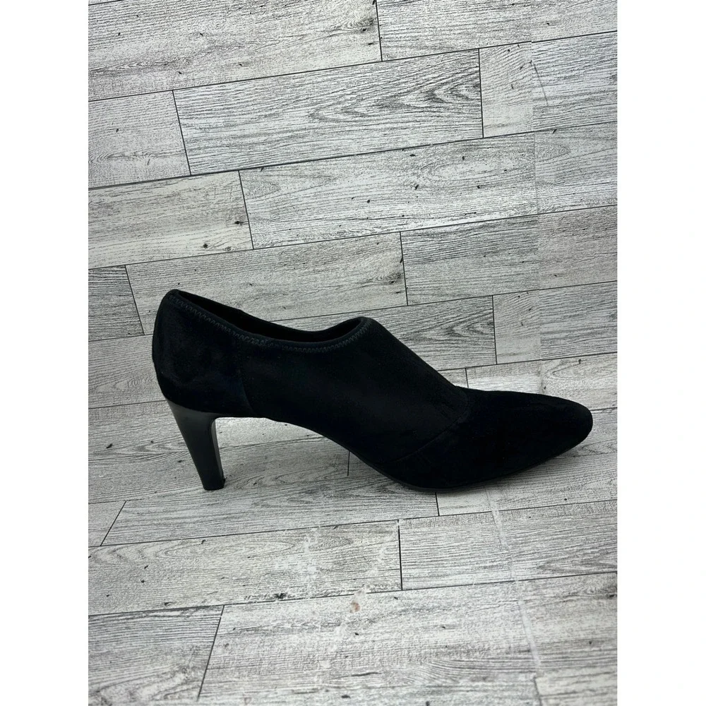 ECCO Shape 75 Black Suede‎ Pointed Toe Ankle Boots Women Sz EU 40 US 9-9.5